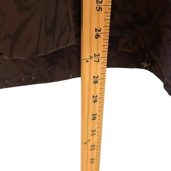 Sag Harbor Brown Sheer Floral Button Front Blouse 1X - Picture 6 of 8